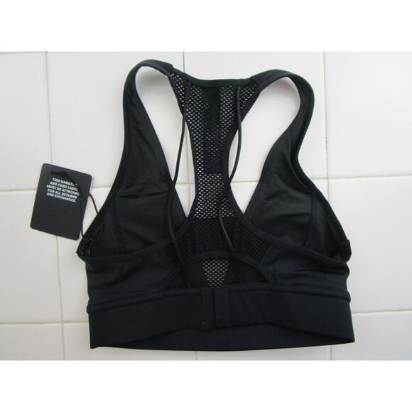 Savage X Fenty Halter Sports Bra Mesh Low Impact Black Bra Women's Small - Picture 2 of 3